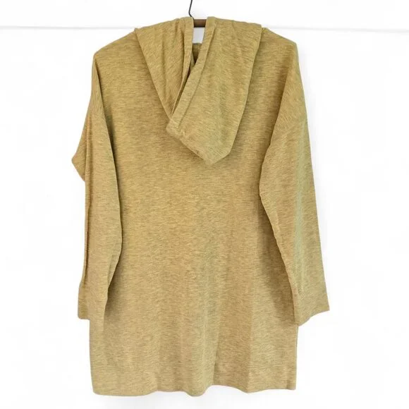 Soft Surroundings Yellow Hoodie Tunic Medium Drawstring Pockets Long Sleeve - Picture 3 of 10